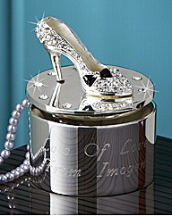 Personalised Diamante Encrusted Shoe Box