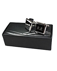 Personalised Silver Plated Pair Cufflink