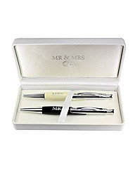 Personalised Mr & Mrs Pen Set