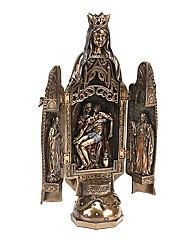 Polished Bronze Mary Figurine