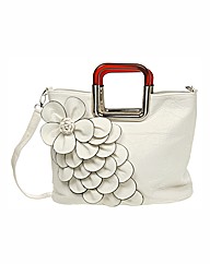 White Flower Shoulder Bag
