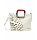 White Flower Shoulder Bag