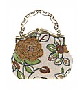 Beaded Red Tapestry Evening Bag