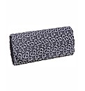 Grey Satin & Lace Cluth Bag