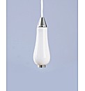 Ceramic and Chrome Light Pull