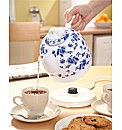 Ceramic Kettle Blue White