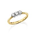 9ct Gold 1/4ct Trilogy Diamond Ring