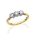 9ct Gold 1/2ct Trilogy Diamond Ring