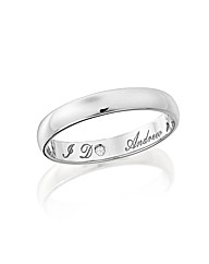 Ladies 9ct White Gold Diamond-Set Band