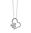 Sterling Silver Diamond-Set Love Pendant
