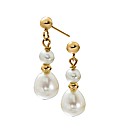 9ct Gold Freshwater Pearl Drop Earrings