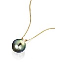 9ct Gold South Sea Peacock Pearl Pendant