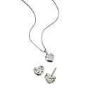 Sterling Silver Heart Pendant & Earrings