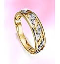 9ct Gold Diamond-Set Wave Ring