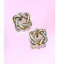 9ct Gold Diamond-Set Heart Earrings