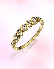 9ct Gold Half-Eternity Ring
