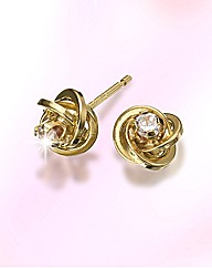 9ct Gold Cubic Zirconia Earrings