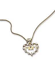 9ct Gold Cubic Zirconia Mum Pendant