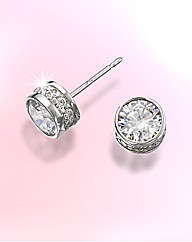 9ct White Gold Cubic Zirconia Earrings