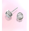 9ct White Gold Cubic Zirconia Earrings