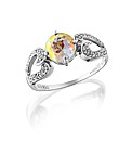 9ct White Gold White Mystic Topaz Ring
