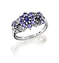 9ct White Gold Tanzanite & Diamond Ring