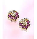 9ct Gold Gem Stone Stud Earrings