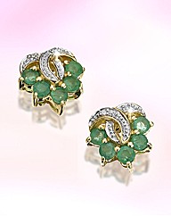 9ct Gold Gem Stone Stud Earrings
