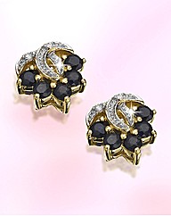 9ct Gold Gem Stone Stud Earrings