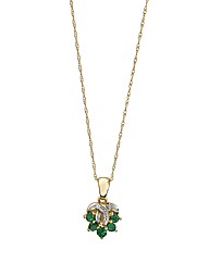 9ct Gold Gem Stone Pendant