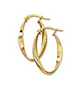 9ct Gold Twisted Hoop Earrings