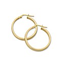 9ct Gold Hollow Tubular Hoop Earrings