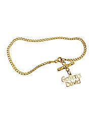 9ct Gold T-Bar Double Name Bracelet