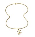 9ct Gold T-Bar Double Name Necklet
