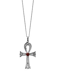 9ct White Gold Garnet 