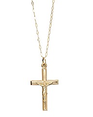9ct Gold Crucifix Hollow Cross Pendant