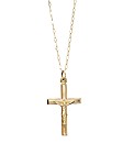9ct Gold Crucifix Hollow Cross Pendant