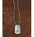 Silver Saint Christopher Dog-Tag Pendant