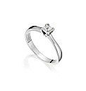 Platinum 1/4ct Princess-Cut Ring