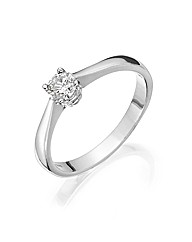 Platinum 1/4ct Round-Cut Solitaire Ring