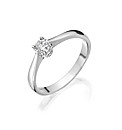 Platinum 1/4ct Round-Cut Solitaire Ring