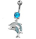 Crystal Blue Dolphin Body Bar