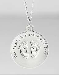 Sterling Silver Footprints Pendant
