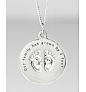 Sterling Silver Footprints Pendant