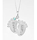 Sterling Silver Baby Feet Pendant