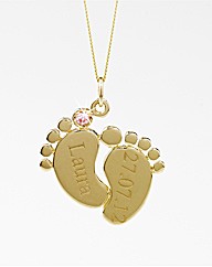 9 Carat Gold Baby Feet Pendant