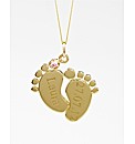 9 Carat Gold Baby Feet Pendant