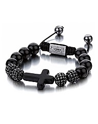 Shimla Black Onyx Cross Bracelet