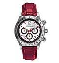 Versus Gents Red Leather Strap Watch
