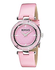 Versus Ladies Pink Leather Strap Watch